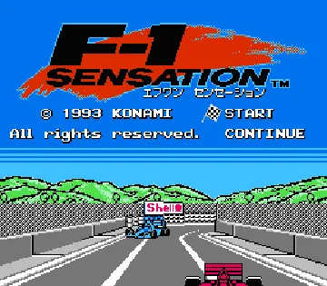 F-1 Sensation (Japan) (En) screen shot title